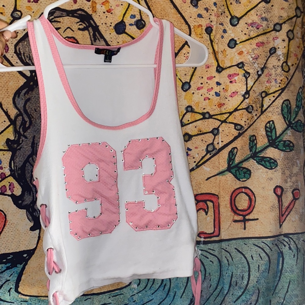 Y2K rhinestone tank top